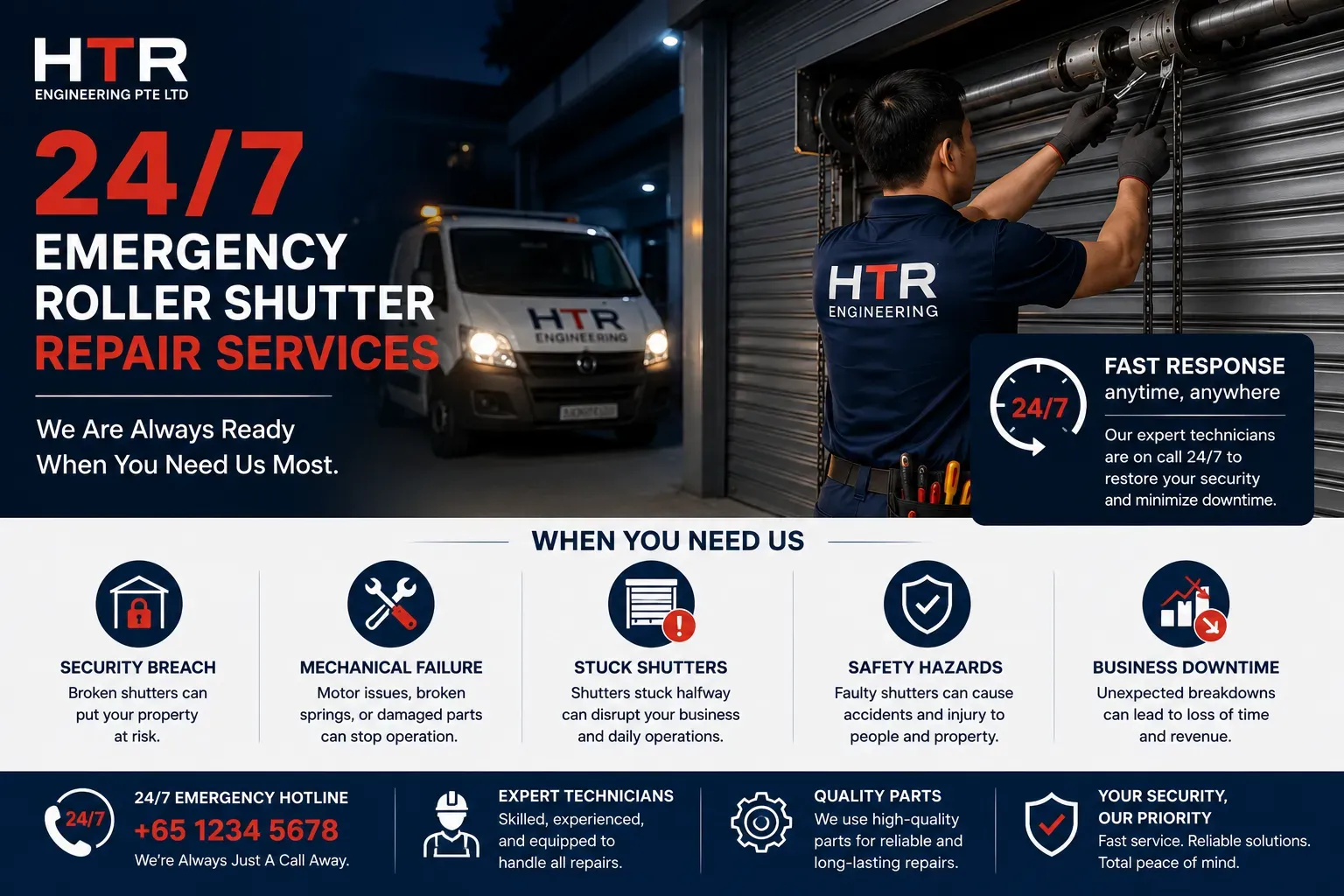 Why Fast Response Matters for 24/7 Roller Shutter Repair in Singapore