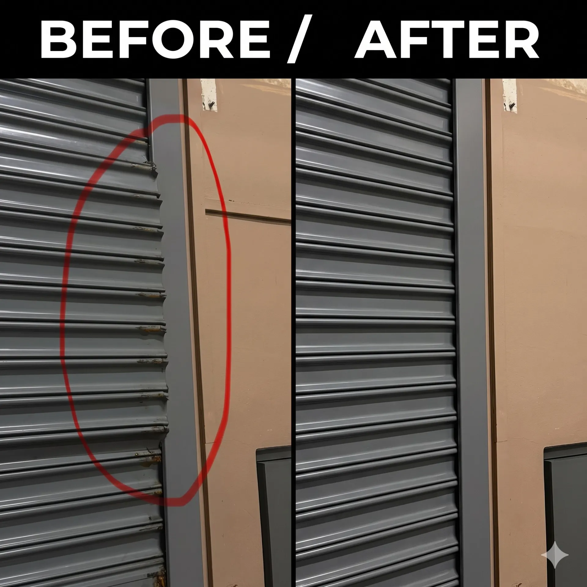 Emergency Derailed Roller Shutter & Guide Rail Realignment in Singapore