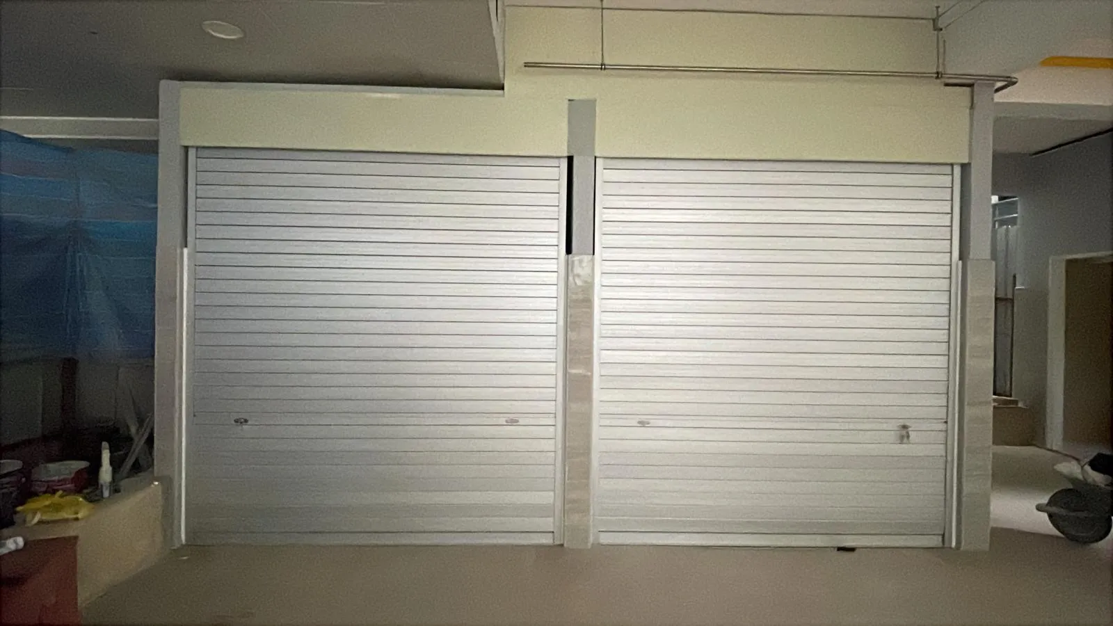 Manual Aluminum Roller Shutter Installation for HDB Shopfront in Singapore